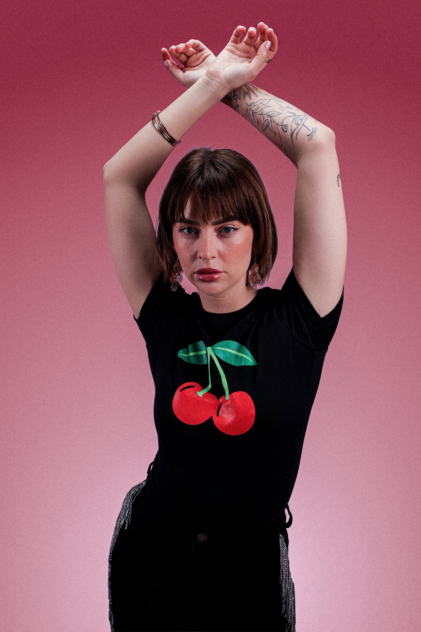 Black cherry baby tee