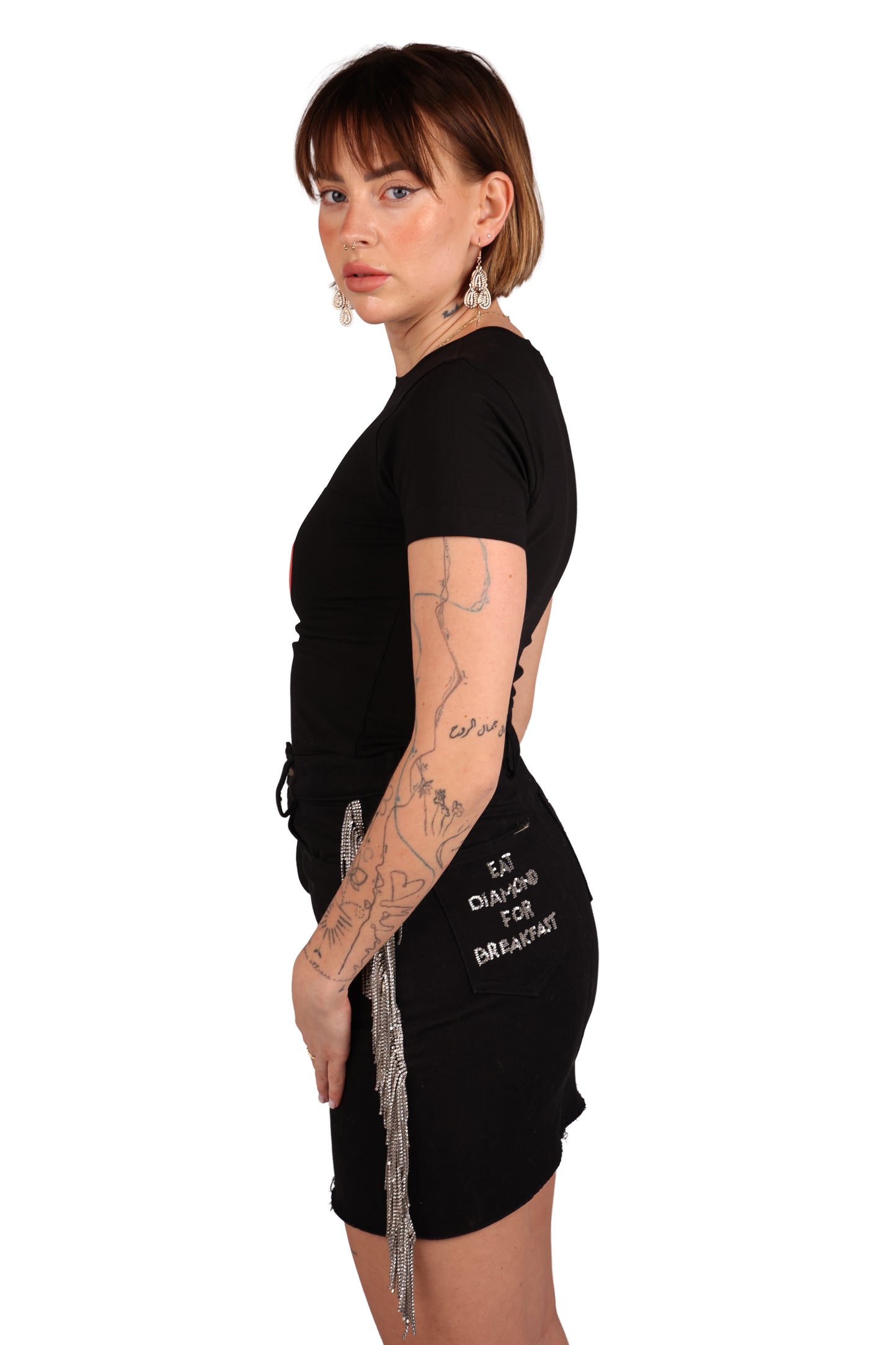 Black cherry baby tee