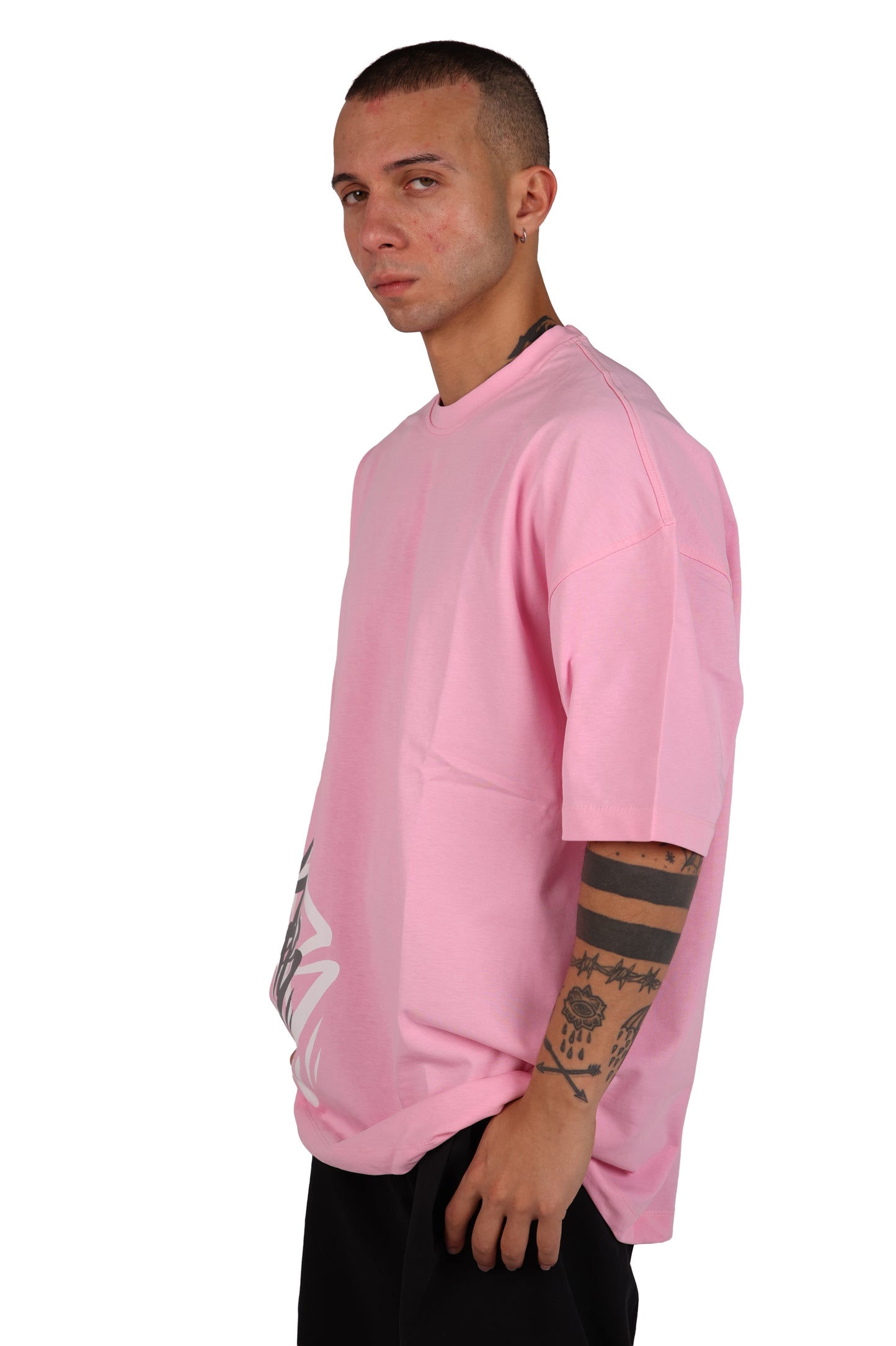 Pink printed tee
